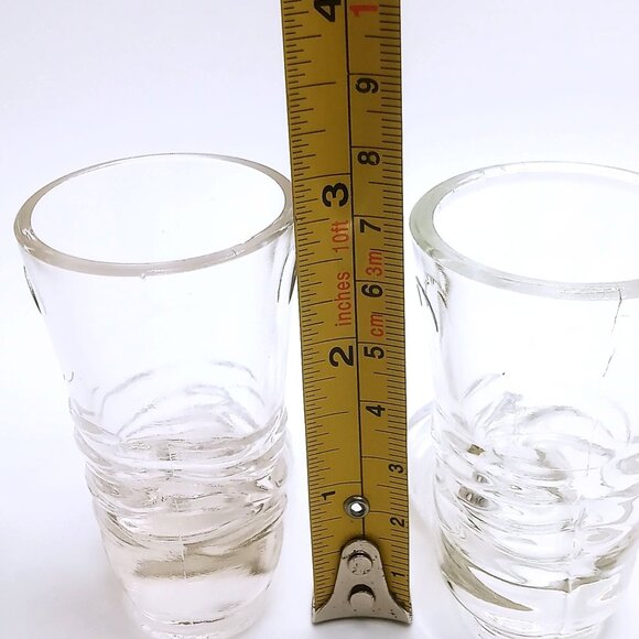 2 Vintage Cowboy Boot Shot Glasses Clear Glass Drinking Serve Ware - Picture 9 of 15